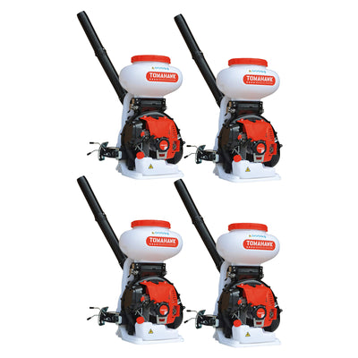 TOMAHAWK Motorized 4 Gal Broadcast Fertilizer Spreader, Spreader Only (4 Pack) - VMInnovations