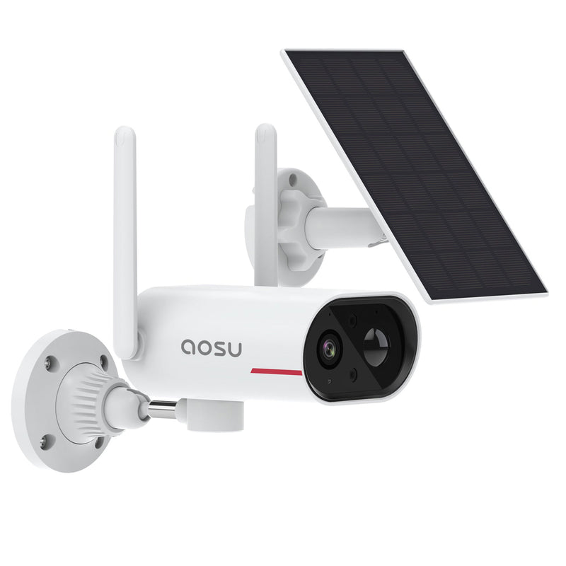 DEKCO Outdoor Solar Home Security Camera with WiFi and Night Vision (2 Pack)