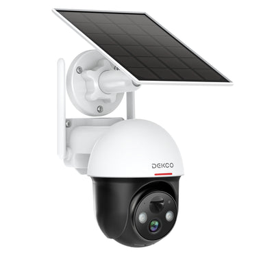 DEKCO WiFi Rotating Outdoor SolarDome Home Security Camera MotionAlarm(Open Box) - VMInnovations