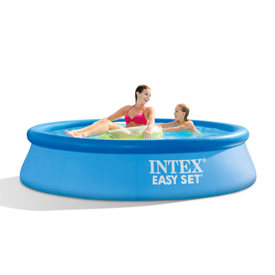Intex 28106EH 8Ft X 24In Inflatable Outdoor Swimming Pool and Chlorine Tabs