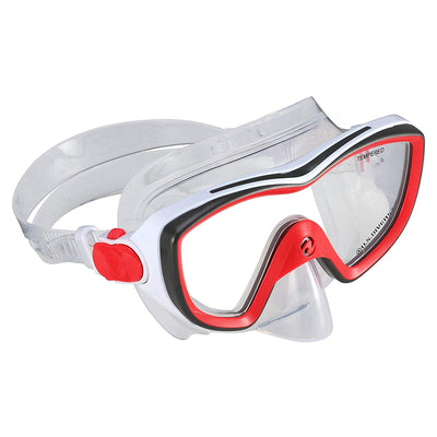 U.S. Divers Diva Women Snorkeling Mask, Snorkel, Fins, and Bag, Red (Open Box)
