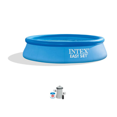 Intex 28107EH 8x24" Easy Set Inflatable Swimming Pool with Filter Blue(Open Box) - VMInnovations