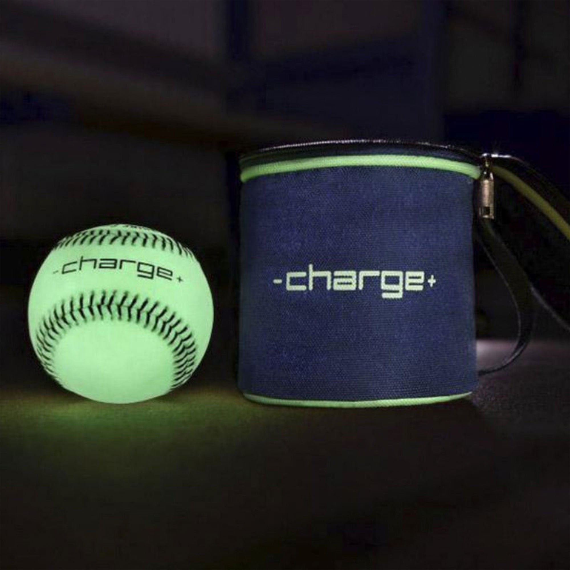 Chargeball Glow in the Dark Baseball PRO Kit w/ Charging Carry Bag & 2 Softballs - VMInnovations