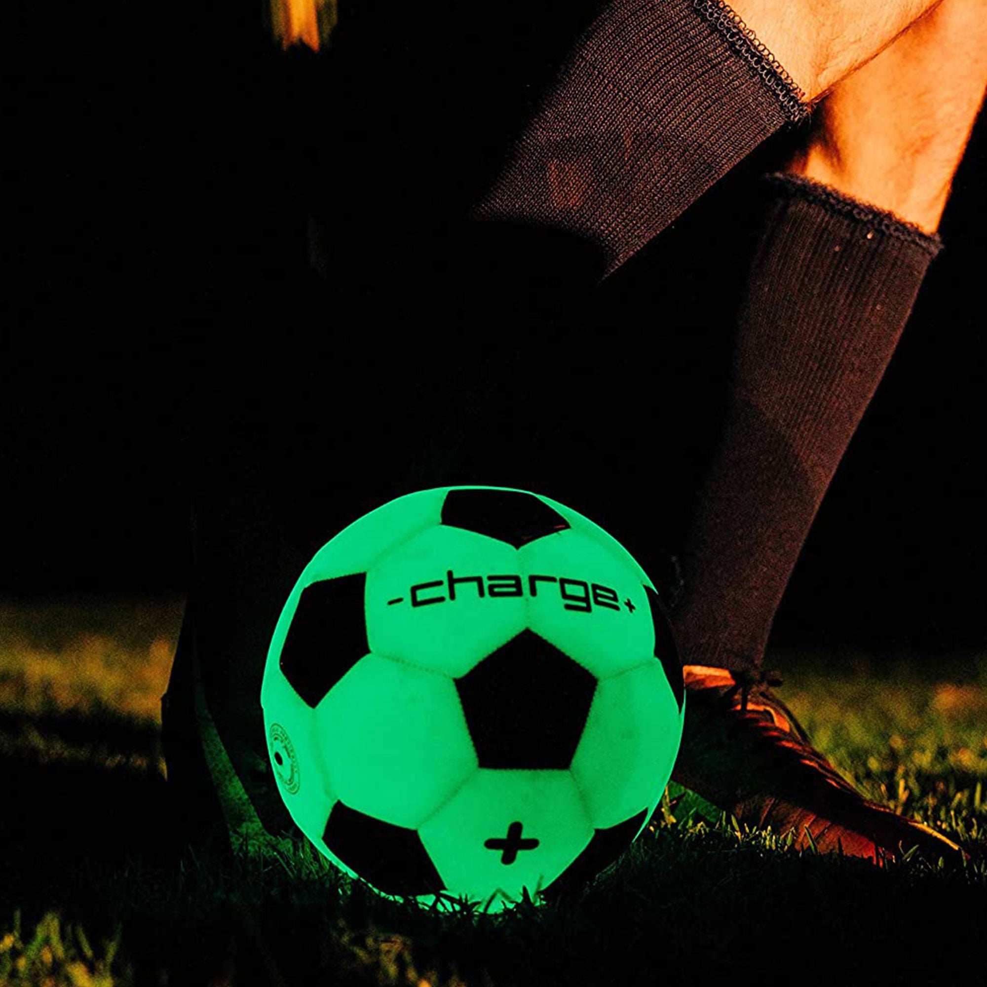 Chargeball Glow in the Dark Soccer Ball PRO Kit w/Bag & Regulation Size Baseball - VMInnovations