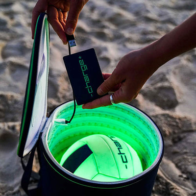 Chargeball Glow In The Dark Volleyball PRO Kit w/ Bag & 2.95 In Baseball, 2 Pack - VMInnovations