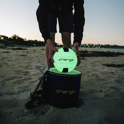 Chargeball Glow In The Dark Volleyball PRO Kit w/ Bag & Regulation Size Baseball - VMInnovations