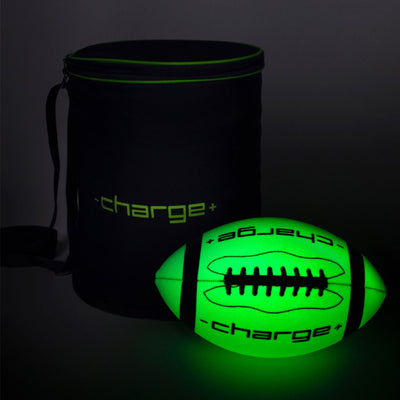 Chargeball Glow in the Dark Football PRO Kit and Premium Hand Stitched Softball - VMInnovations