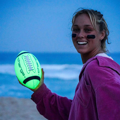 Chargeball Glow in the Dark Football PRO Kit with Bag & Regulation Size Baseball - VMInnovations