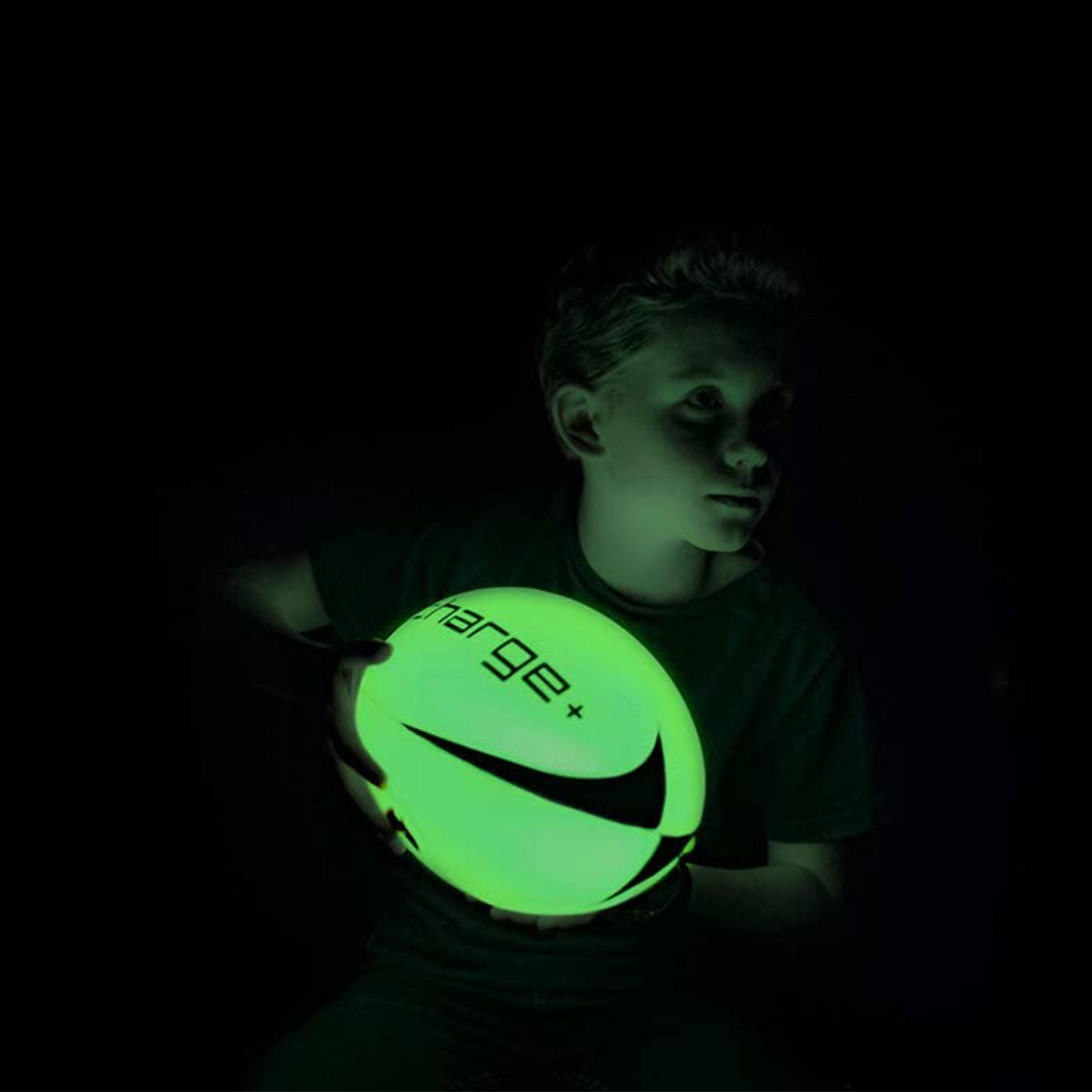 Chargeball Glow In The Dark Rugby Ball PRO Kit w/ Bag & Premium 12 Inch Softball - VMInnovations