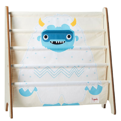 3 Sprouts Kids and Toddlers Bookshelf Rack for Bedroom and Playroom, Yeti Print - VMInnovations