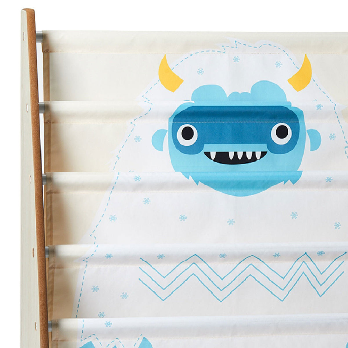 3 Sprouts Collapsible Kids Toy Chest Storage Bin & Bookshelf Rack, Yeti Print - VMInnovations
