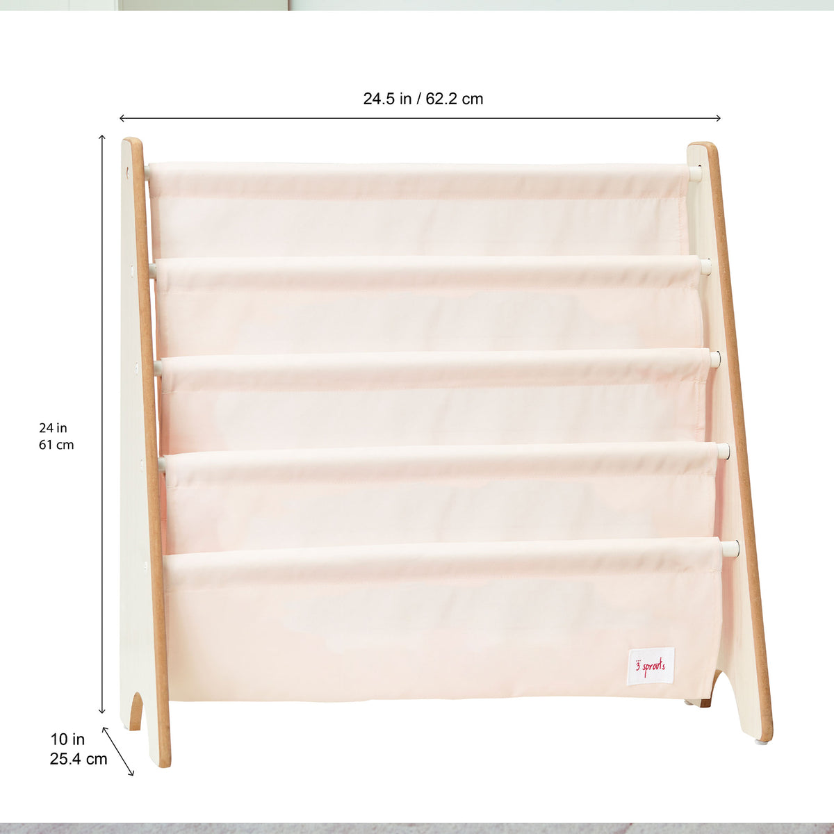 3 Sprouts Collapsible Kids Toy Chest Storage Bin & Bookshelf Rack, Yeti Print - VMInnovations