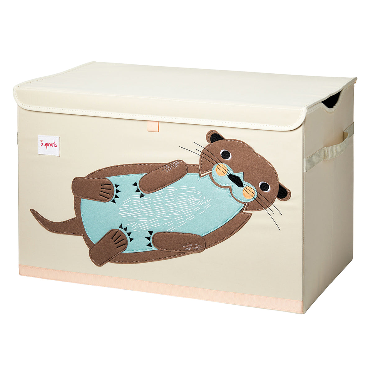 3 Sprouts UTCOTR Collapsible Toy Chest Storage Bin for Kids Playroom, Otter