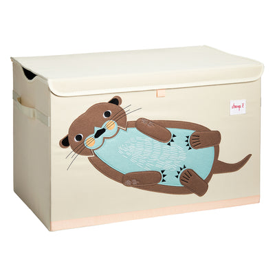 3 Sprouts UTCOTR Collapsible Toy Chest Storage Bin for Kids Playroom, Otter