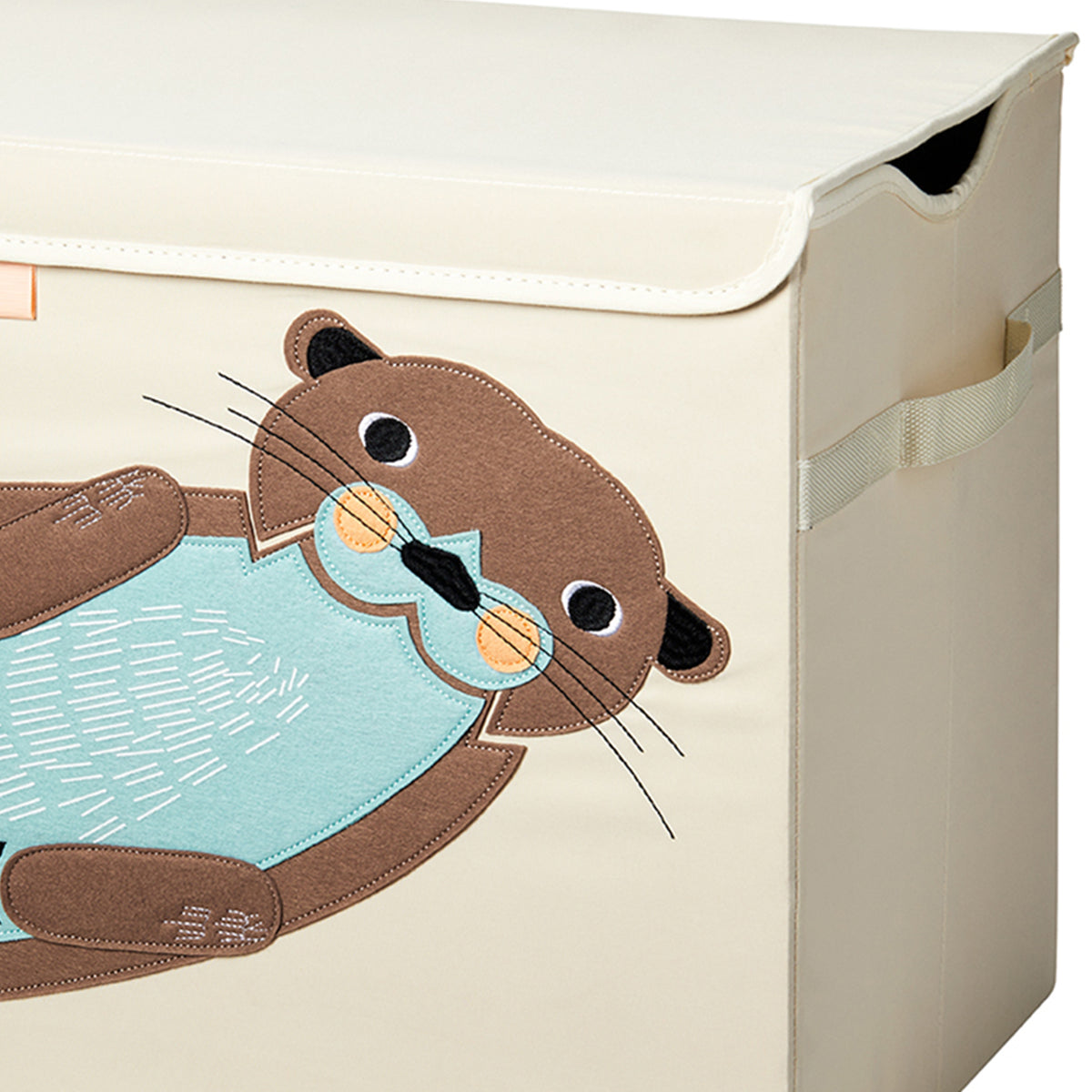 3 Sprouts UTCOTR Collapsible Toy Chest Storage Bin for Kids Playroom, Otter