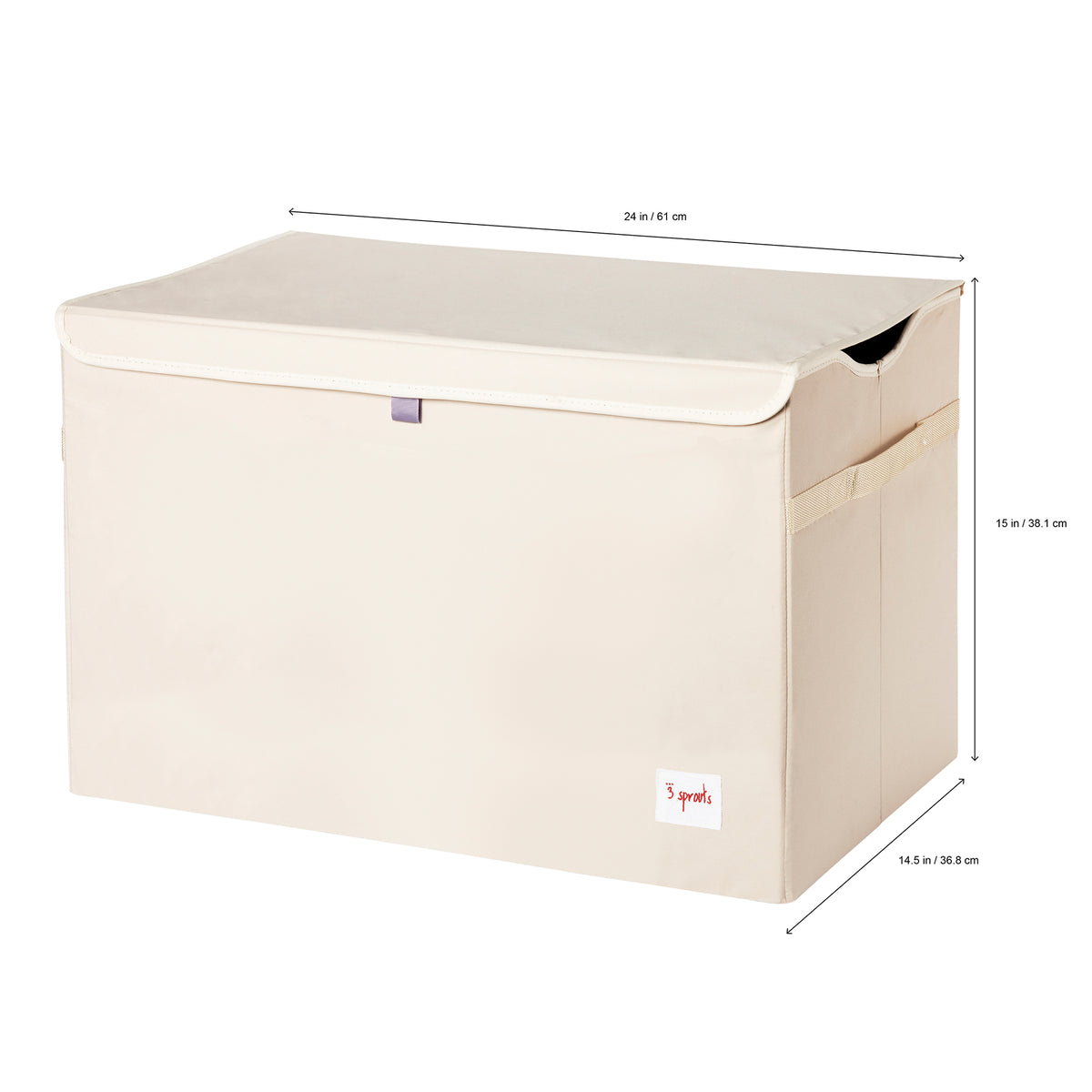 3 Sprouts UTCOTR Collapsible Toy Chest Storage Bin for Kids Playroom, Otter