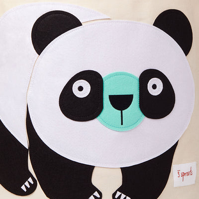 3 Sprouts Foldable Storage Cube Bin Box & Canvas Laundry Bin Basket, Panda Bear