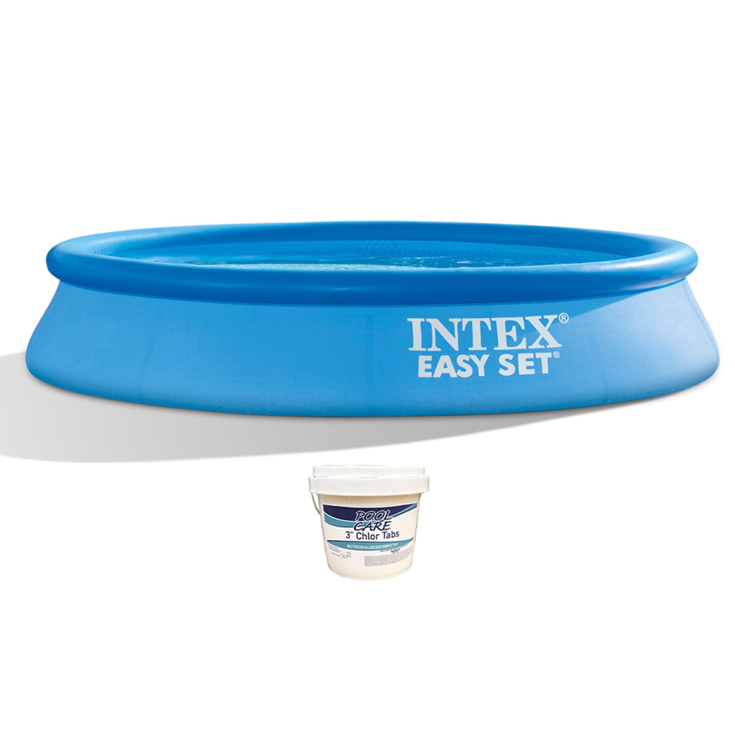 Intex 28116EH 10 X 24 Inch Easy Set Inflatable Swimming Pool & Chlorine Tabs