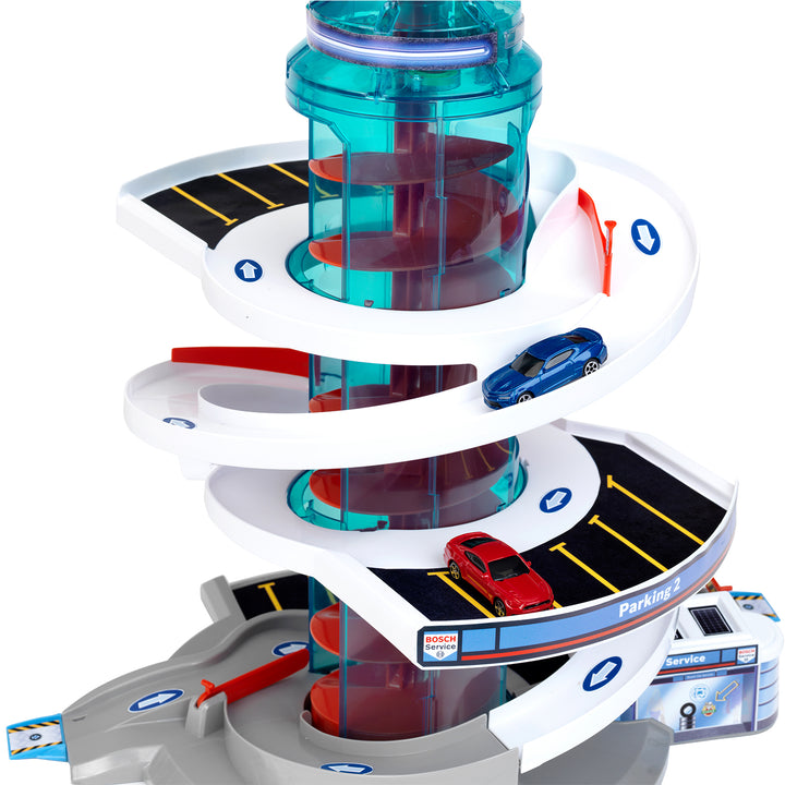 Theo Klein Bosch Car Service Helix Shaped Parking Garage Toy (Open Box) - VMInnovations