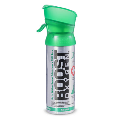 Boost Oxygen 3L Pocket Sized Can Oxygen Bottle w/Mouthpiece, Natural (16 Pack) - VMInnovations