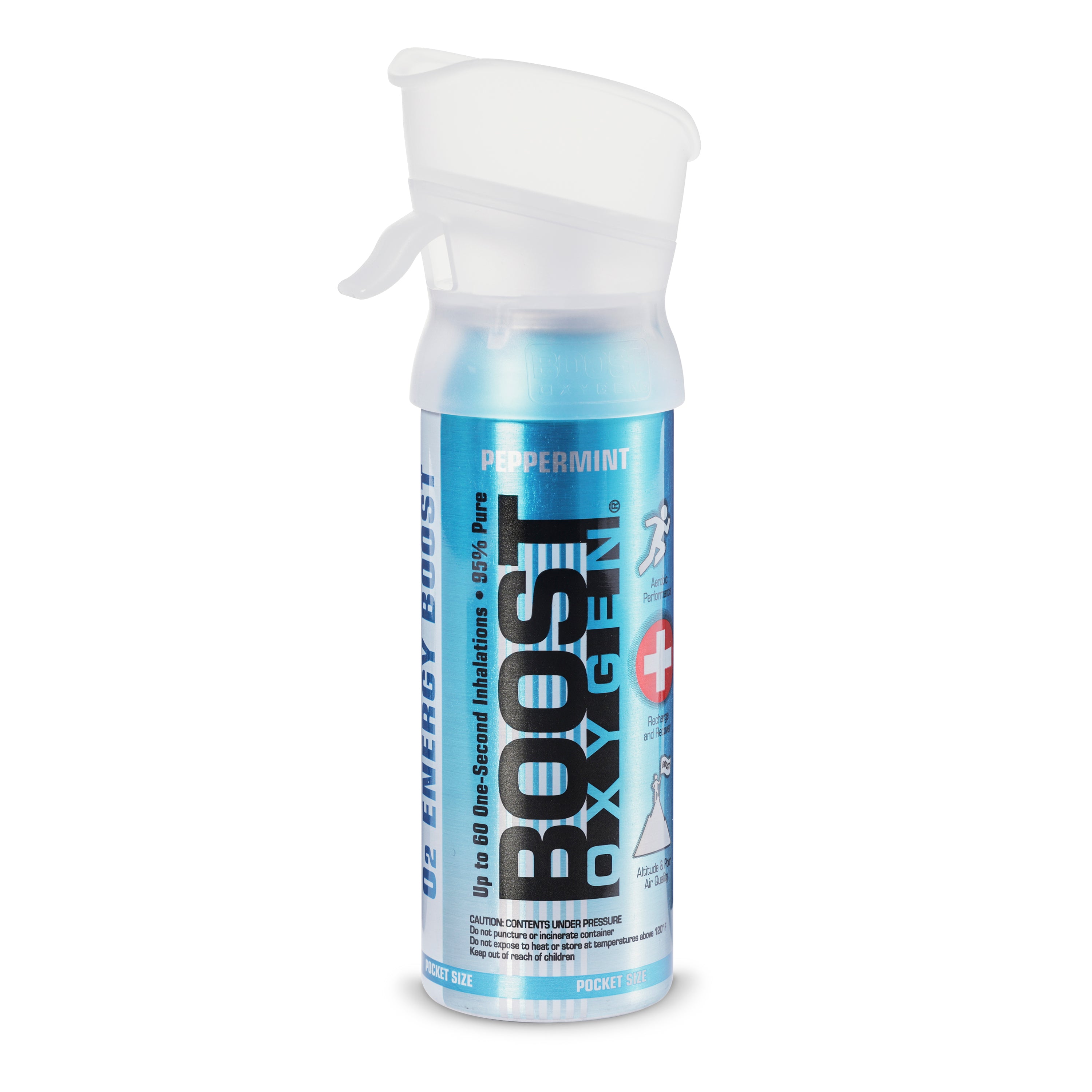 Boost Oxygen 3L Pocket Sized Canned Oxygen with Mouthpiece, Peppermint (10 Pack)