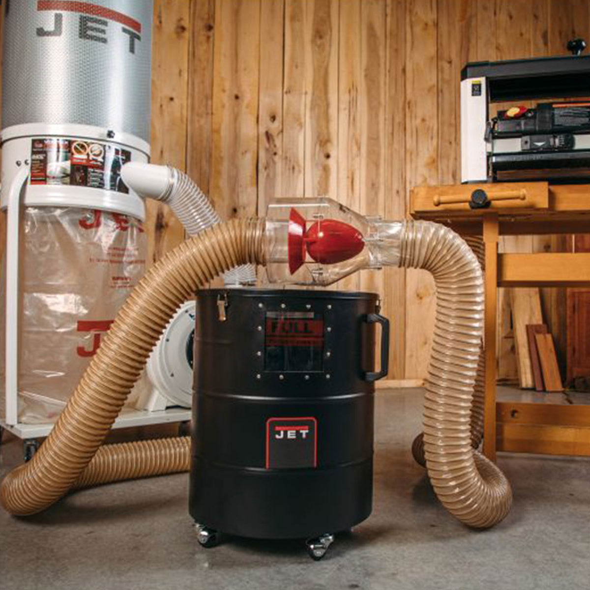 Jet 717650 Cyclone Dust and Chip Separator with Portable Metal Collection Bin