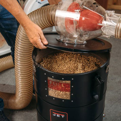 Jet 717650 Cyclone Dust and Chip Separator with Portable Metal Collection Bin