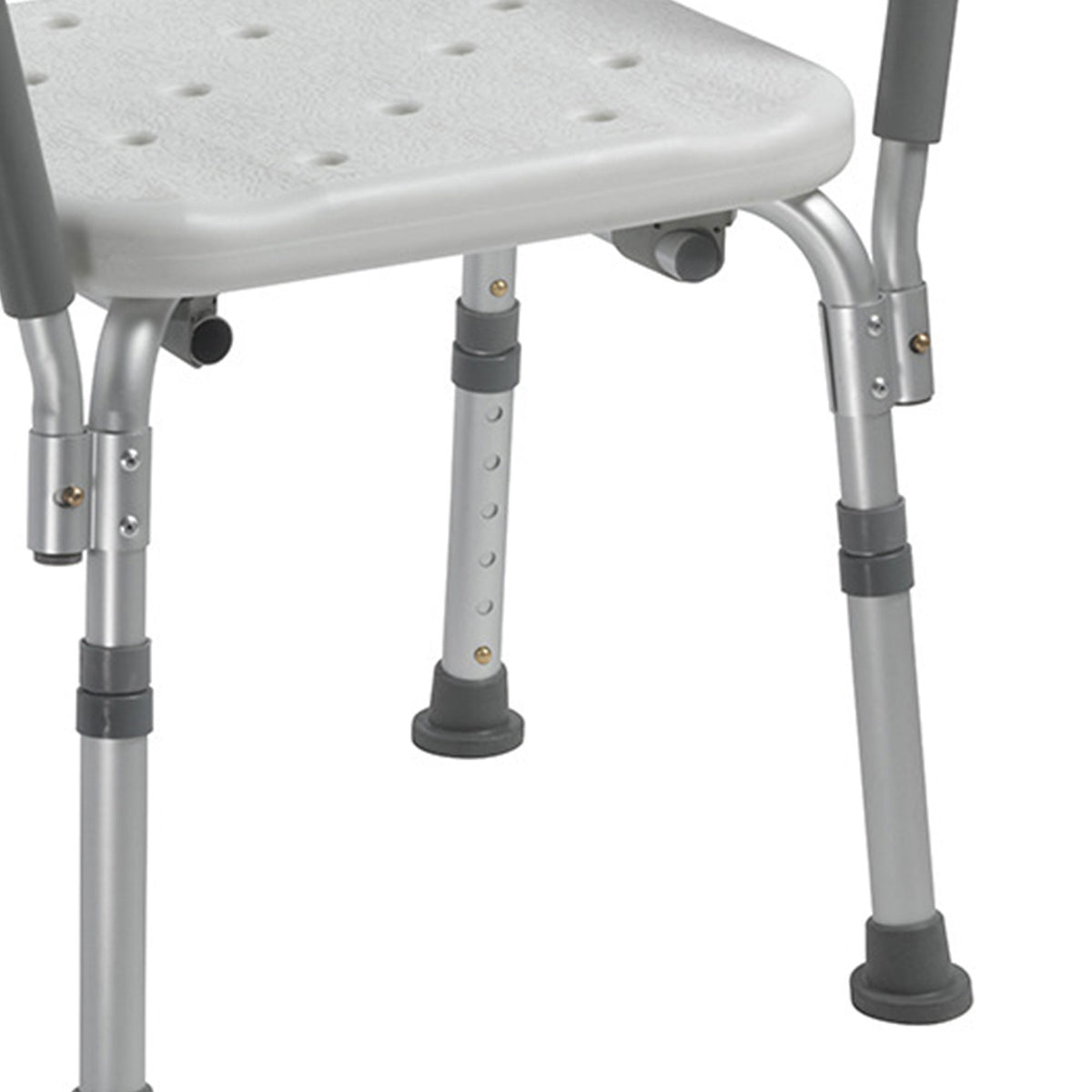 Drive Medical 12445KD-1 Shower Chair w/ High Back & Removable Padded Arms, Gray - VMInnovations