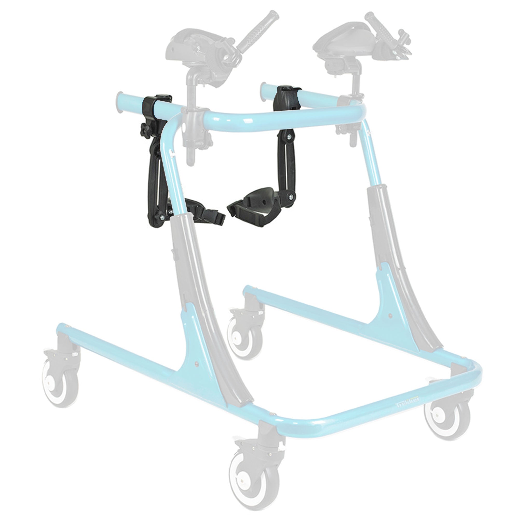 Drive Medical Trekker Gait Trainer Large Adjustable Height Thigh Prompts, Black - VMInnovations