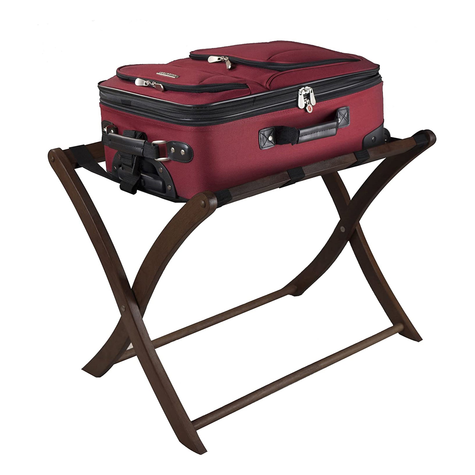 Winsome Scarlett Collapsible Wood Hotel Style Luggage Rack, Espresso Finish