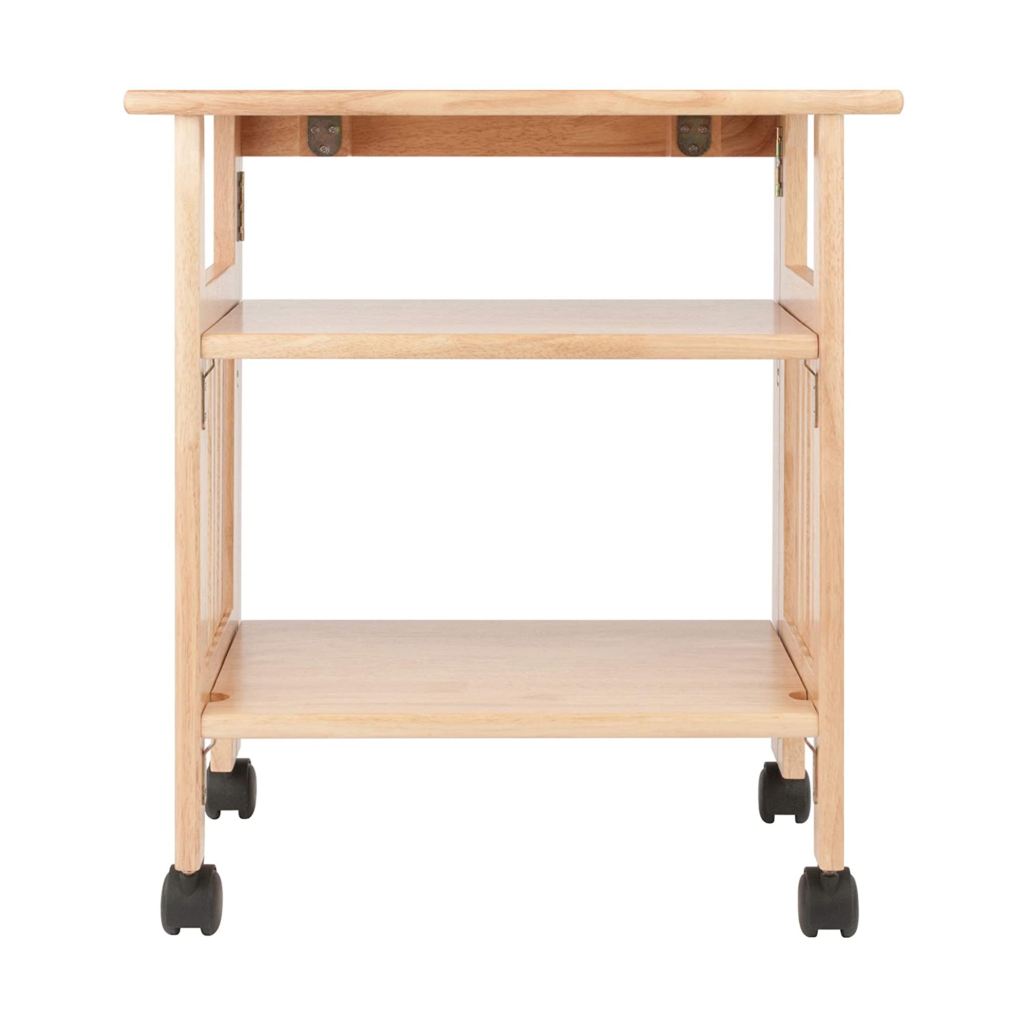 Winsome 27.17 Inch Wooden Mission Foldable Rolling Office Printer Stand, Natural