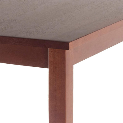 Winsome 29In Tall Wood Square Groveland Dining Table with Shaker Legs, Walnut