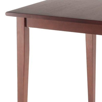 Winsome 29In Tall Wood Square Groveland Dining Table with Shaker Legs, Walnut