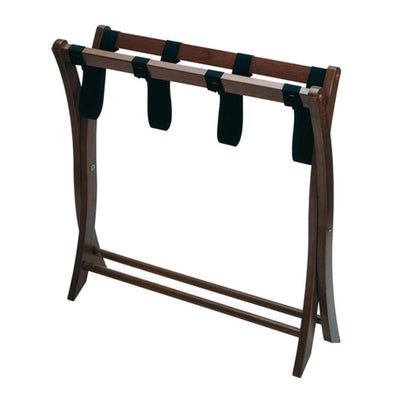 Winsome Scarlett Collapsible Wood Hotel Style Luggage Storage Rack, Walnut