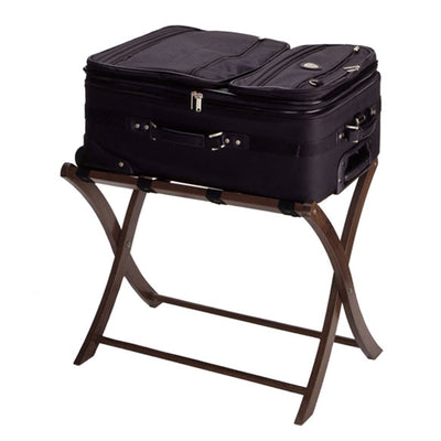 Winsome Scarlett Collapsible Wood Hotel Style Luggage Storage Rack, Walnut