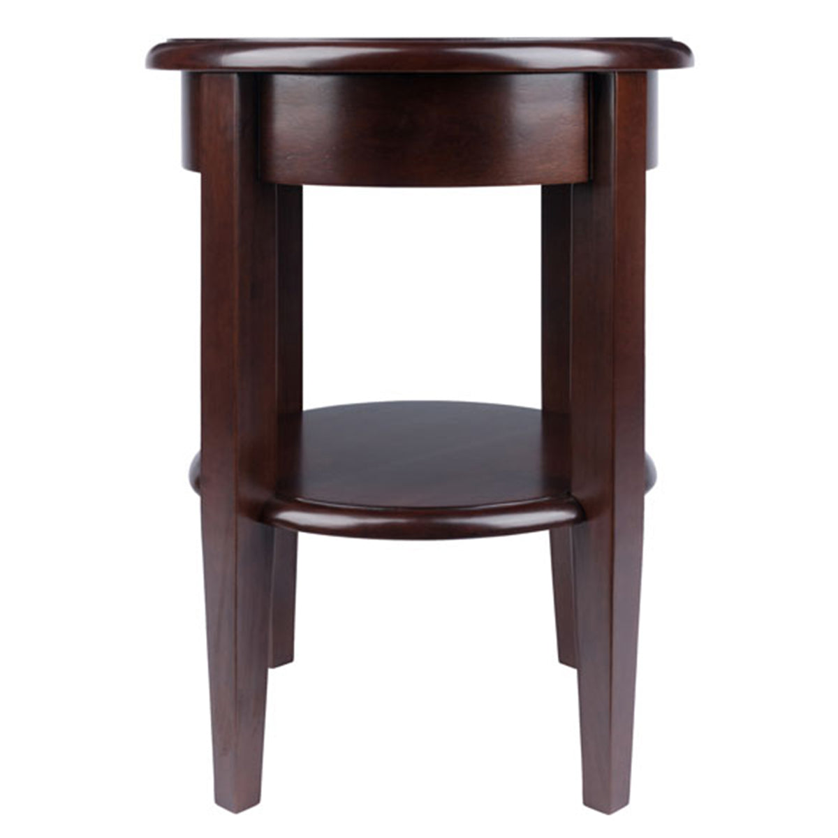 Winsome 22.48 Inch Tall Wooden Concord Occasional End Table with Drawer, Walnut