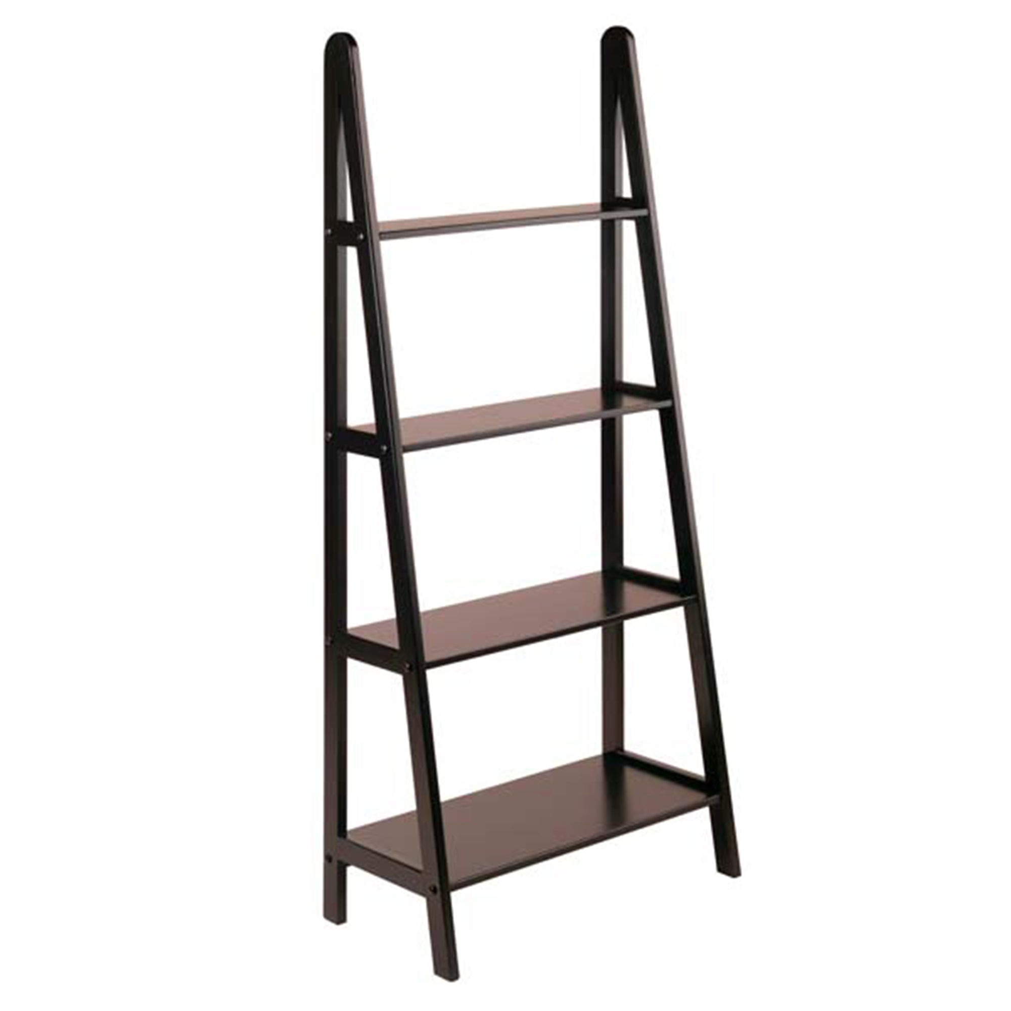 Winsome 92428 Avalon 4 Tier Modern Beechwood A-Frame Book Shelf, Dark Espresso