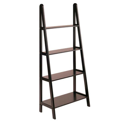 Winsome 92428 Avalon 4 Tier Modern Beechwood A-Frame Book Shelf, Dark Espresso