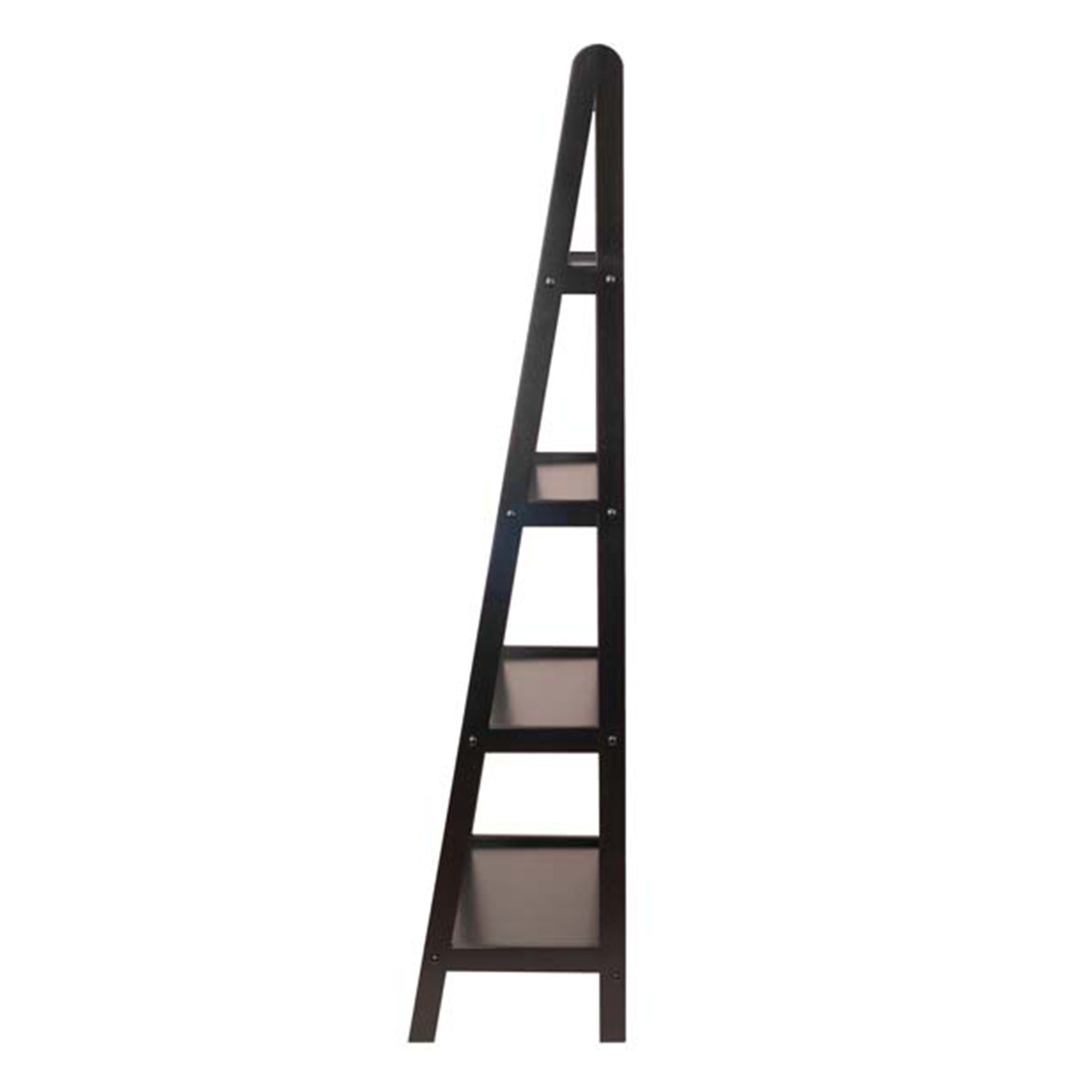 Winsome 92428 Avalon 4 Tier Modern Beechwood A-Frame Book Shelf, Dark Espresso