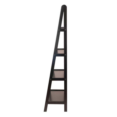 Winsome 92428 Avalon 4 Tier Modern Beechwood A-Frame Book Shelf, Dark Espresso