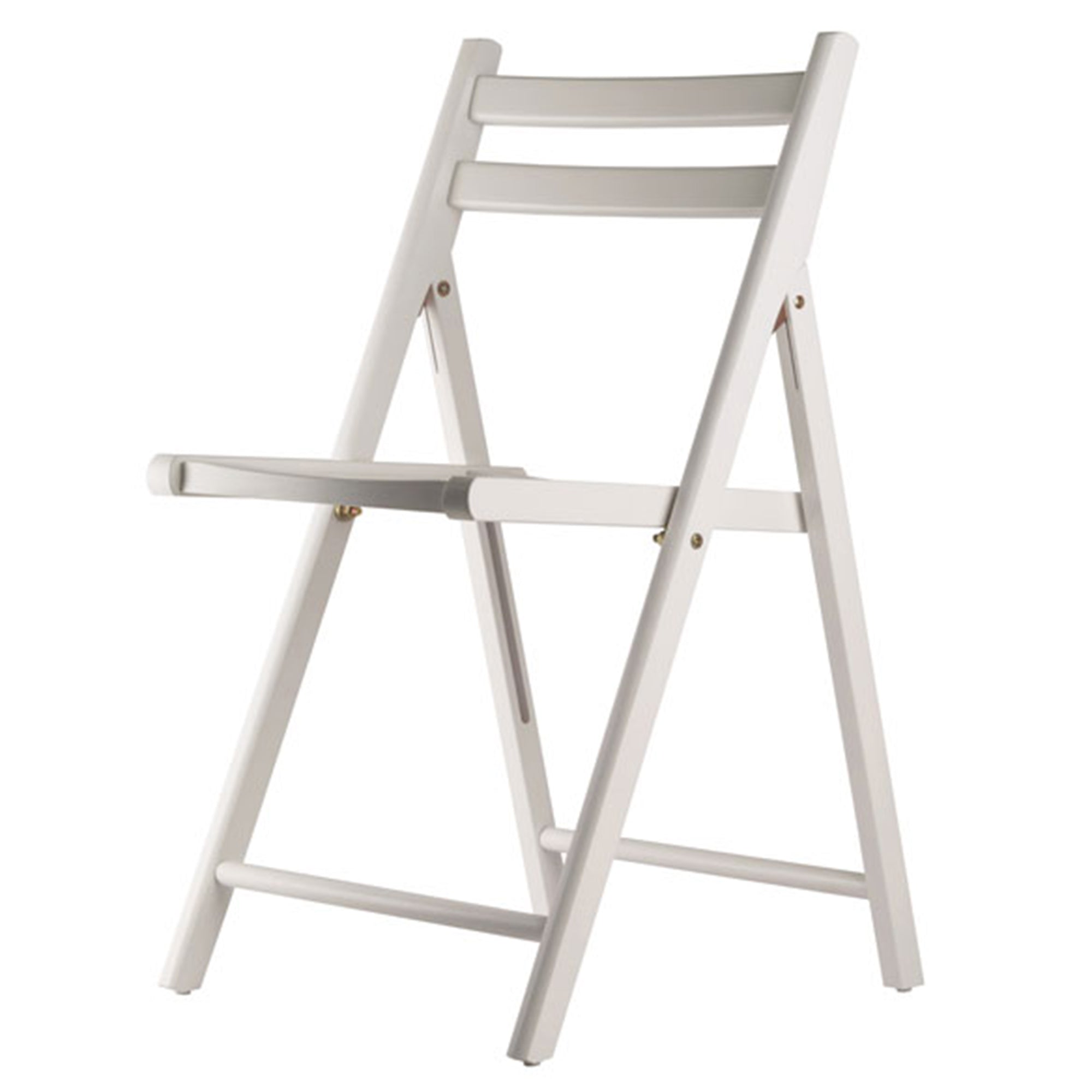 Winsome Robin Fully Assembled Solid Wood Slatted Folding Chairs, Set of 4, White