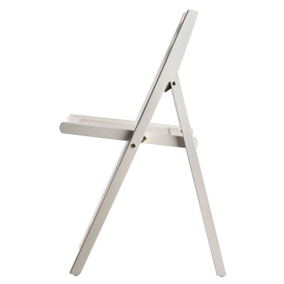 Winsome Robin Fully Assembled Solid Wood Slatted Folding Chairs, Set of 4, White