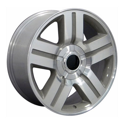 OE Wheels CV84 20 x 8.5 Inch Silver Machined Face Wheel Rim for Chevy Silverado