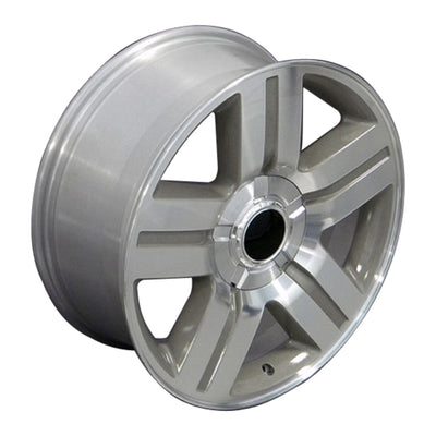 OE Wheels CV84 20 x 8.5 Inch Silver Machined Face Wheel Rim for Chevy Silverado