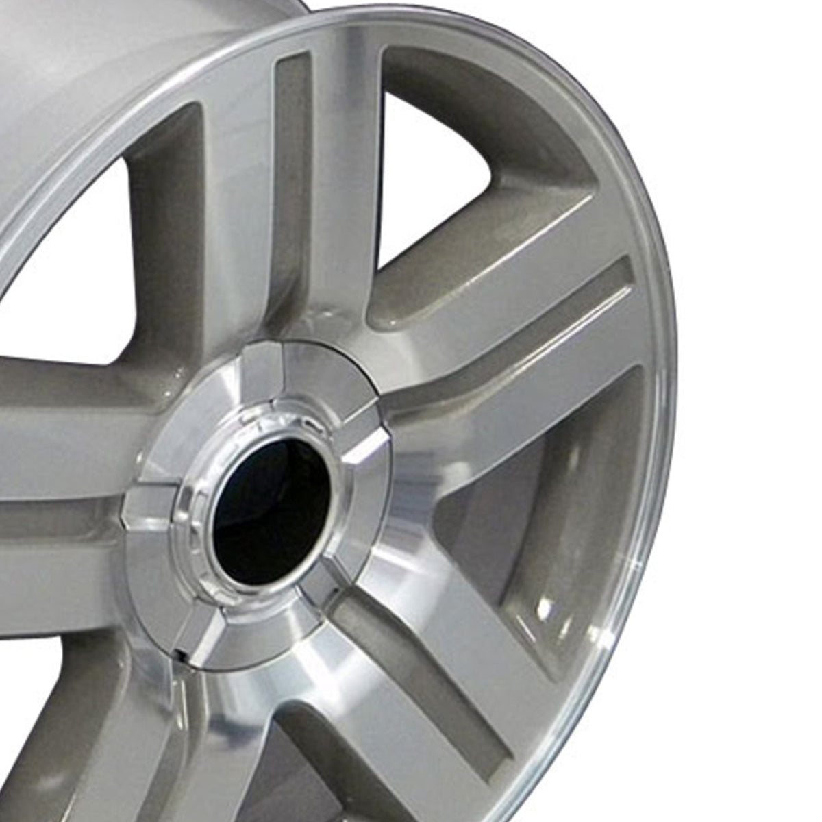 OE Wheels CV84 20 x 8.5 Inch Silver Machined Face Wheel Rim for Chevy Silverado