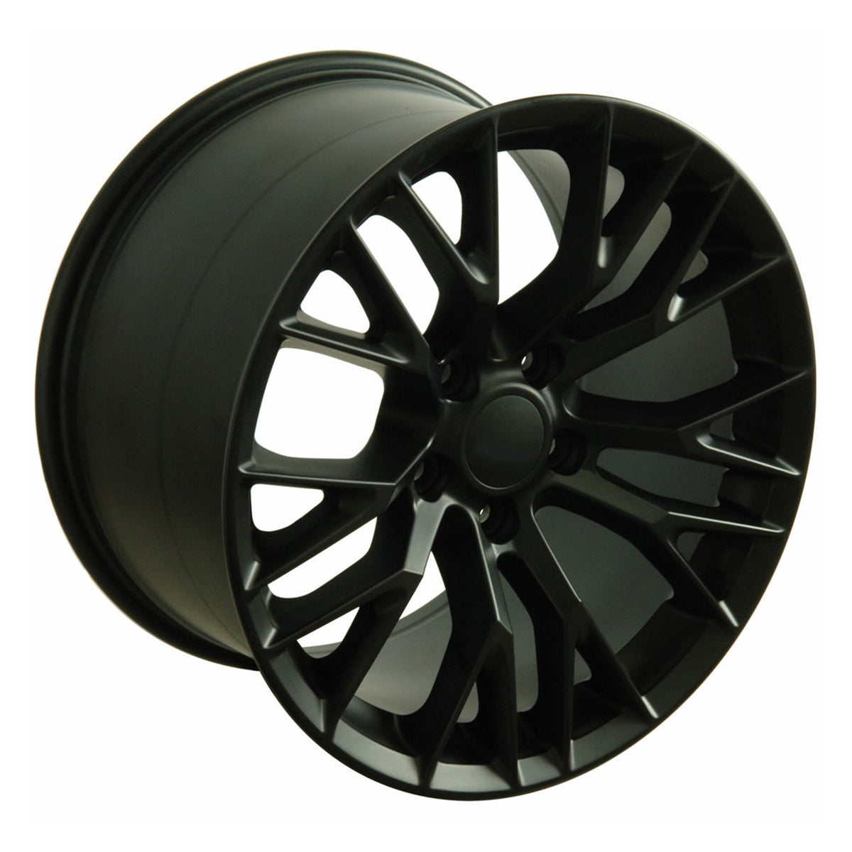OE Wheels CV22 17x9.5in Black Powder Coat Foundation Wheel Rim for Corvette
