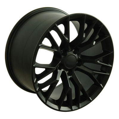 OE Wheels CV22 17x9.5in Black Powder Coat Foundation Wheel Rim for Corvette