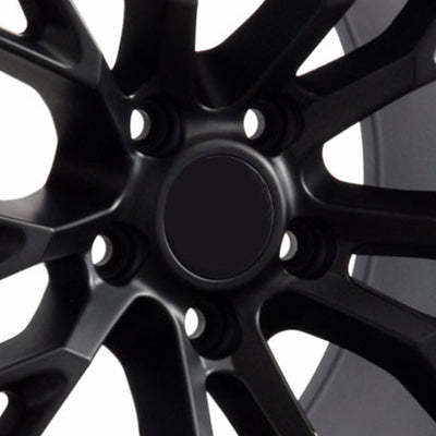 OE Wheels CV22 17x9.5in Black Powder Coat Foundation Wheel Rim for Corvette