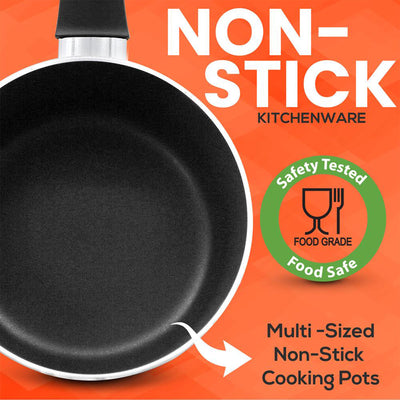 15 Piece Pots and Pans Non Stick Chef Kitchenware Cookware Set, Blue (Used)