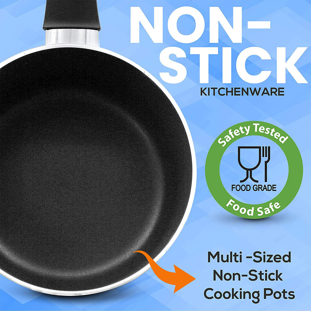 SereneLife Basic 11 Piece Non Stick Pots, Pans, and Utensil Set (Open Box)